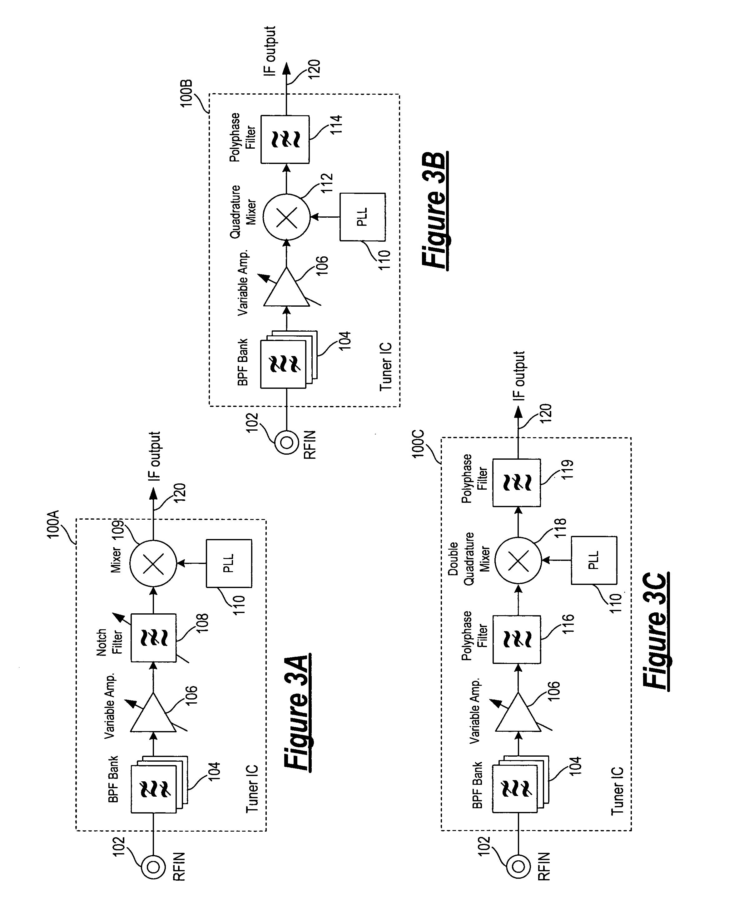 Television receiver including an integrated band selection filter