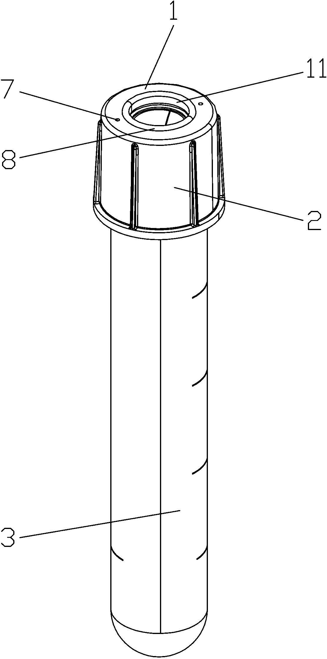 Anti-refluxing sealing test tube cap