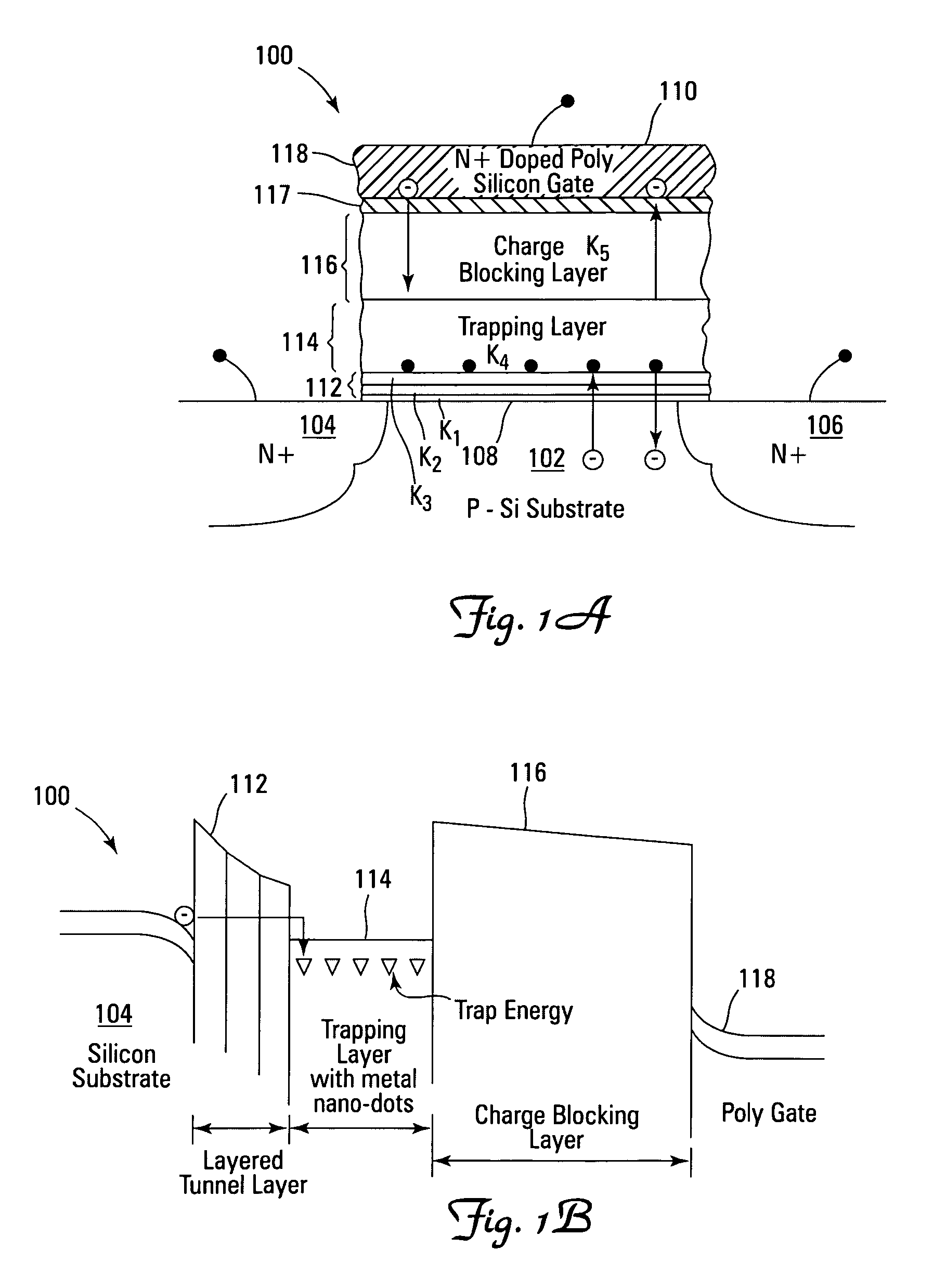 Low power non-volatile memory and gate stack