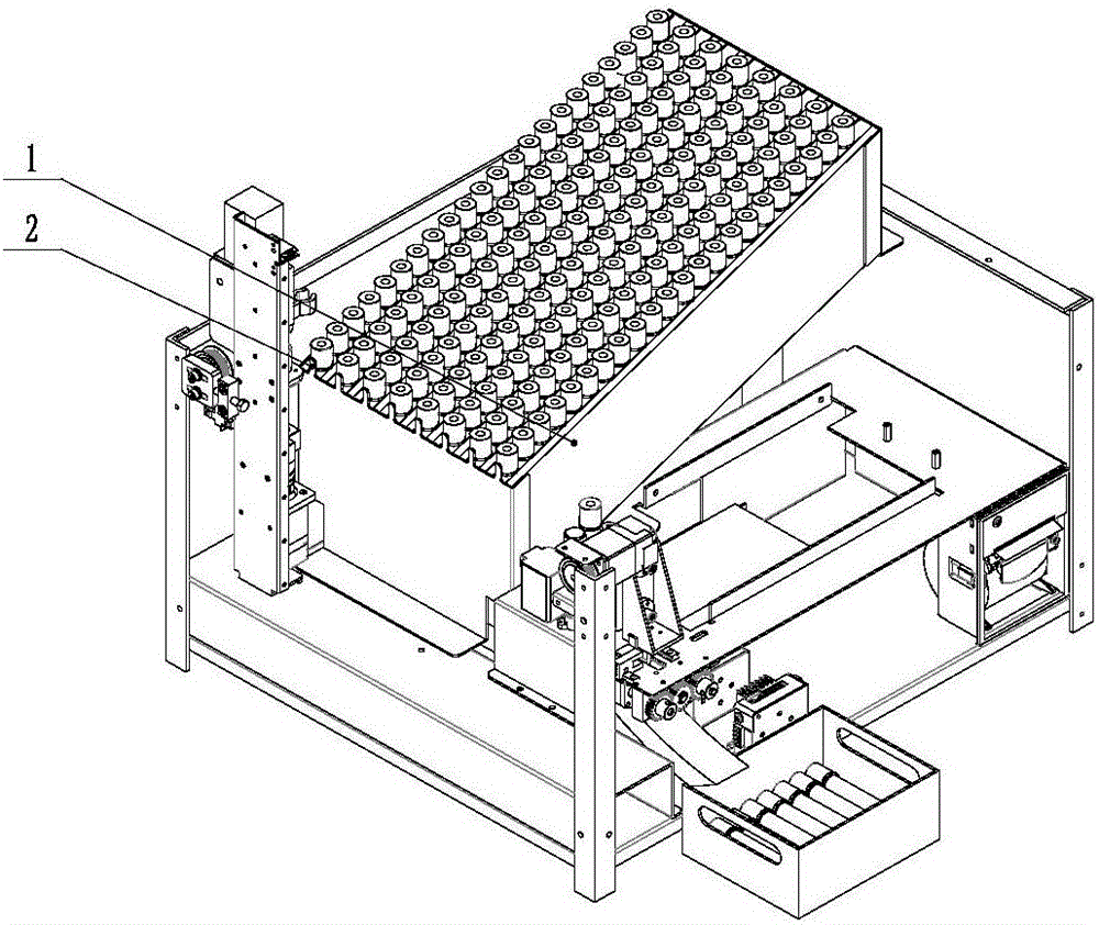 Table-top type printing labeling device for vacuum blood collecting tube