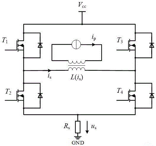 Current detecting circuit based on bi-directional saturation current sensor and driving method thereof