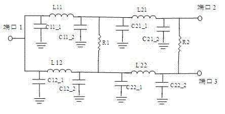 LTCC (Low Temperature Co-Fired Ceramic) broadband power divider