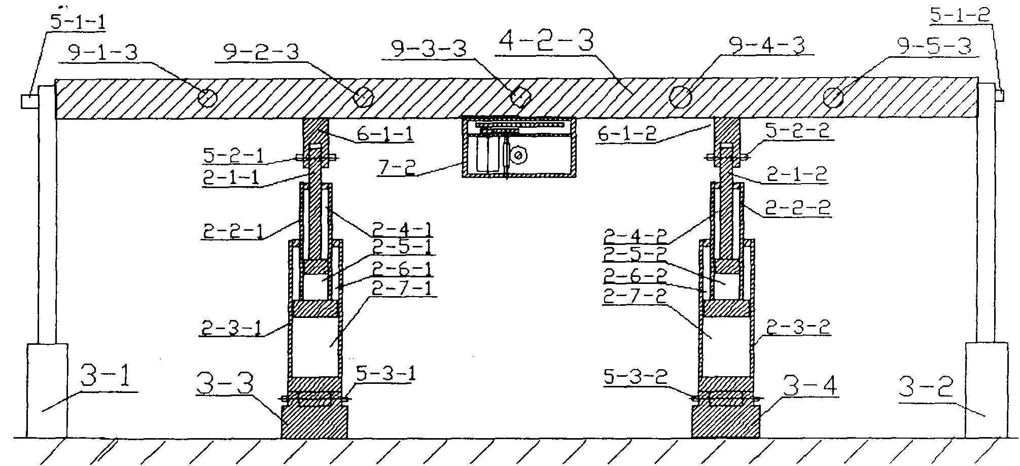 Solar power station adopting long stroke hydraulic rods to drive synchronization supporting toothed belt and group synchronization tracking and lighting