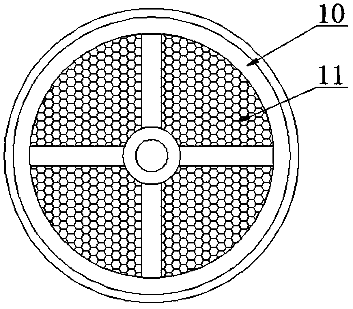 Flue gas treatment device for boiler burner and treatment method using the same