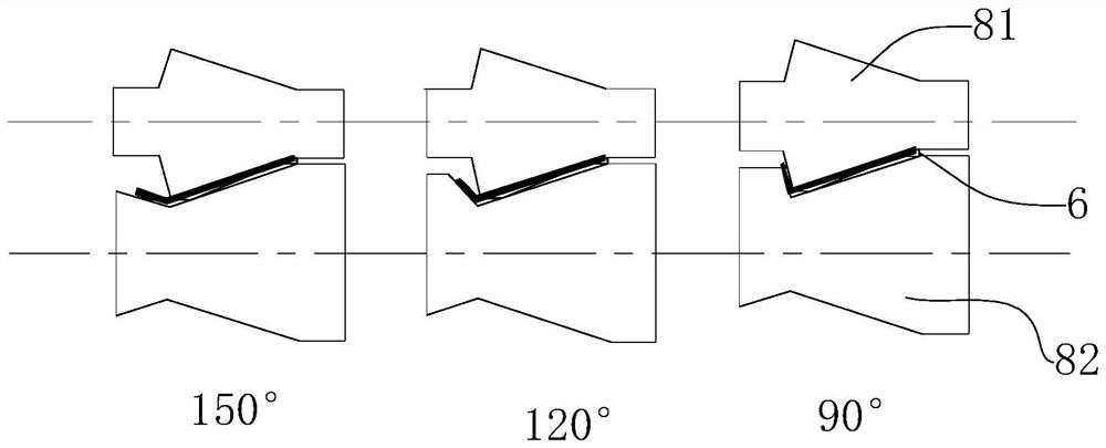 Production process of welded pipe formed by bending and welding after slitting and punching