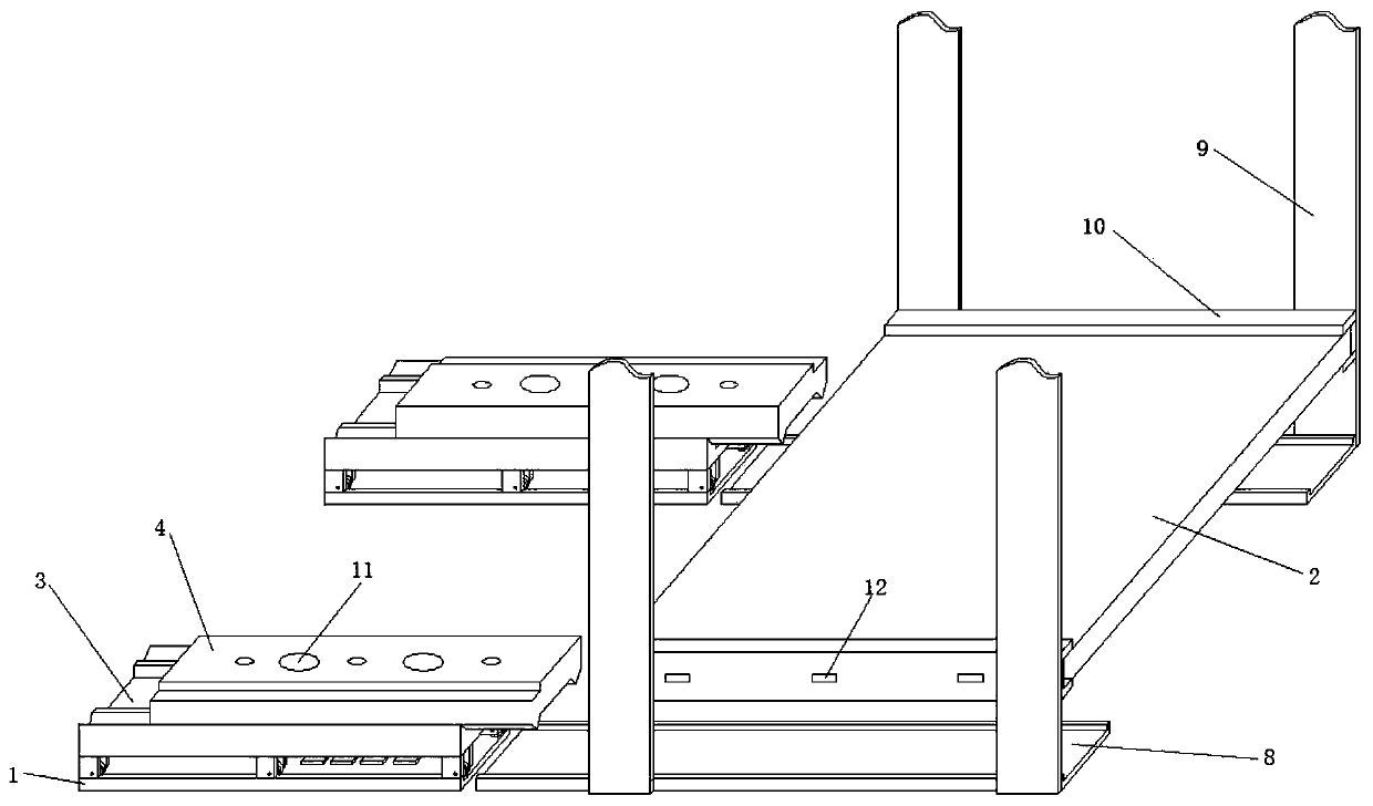 Electromagnetic directly driven transverse moving structure of three-dimensional garage