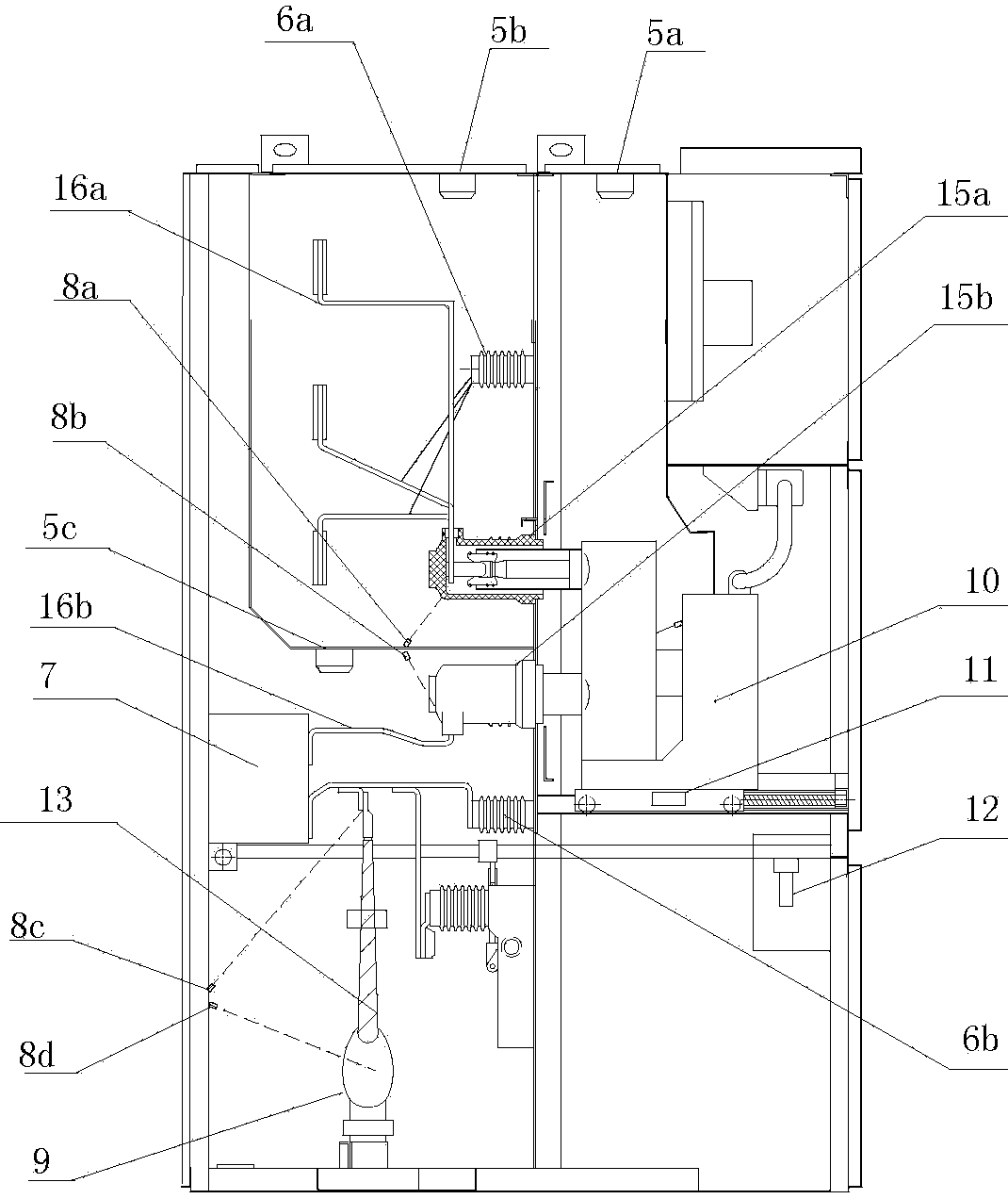 Mobile armored metal-enclosed switch cabinet