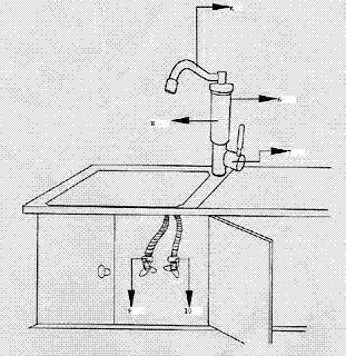 Cold and hot water purifying faucet