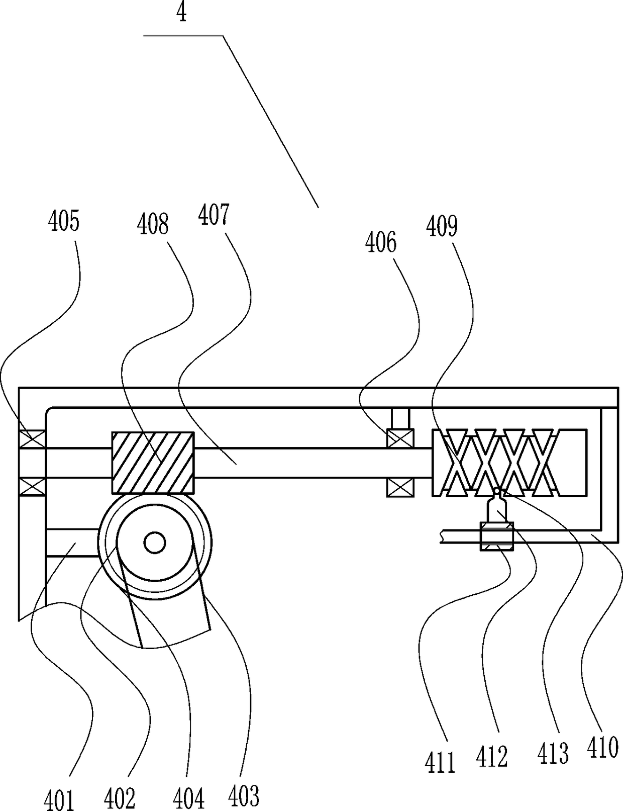 Wood slotting device capable of achieving automatic discharge