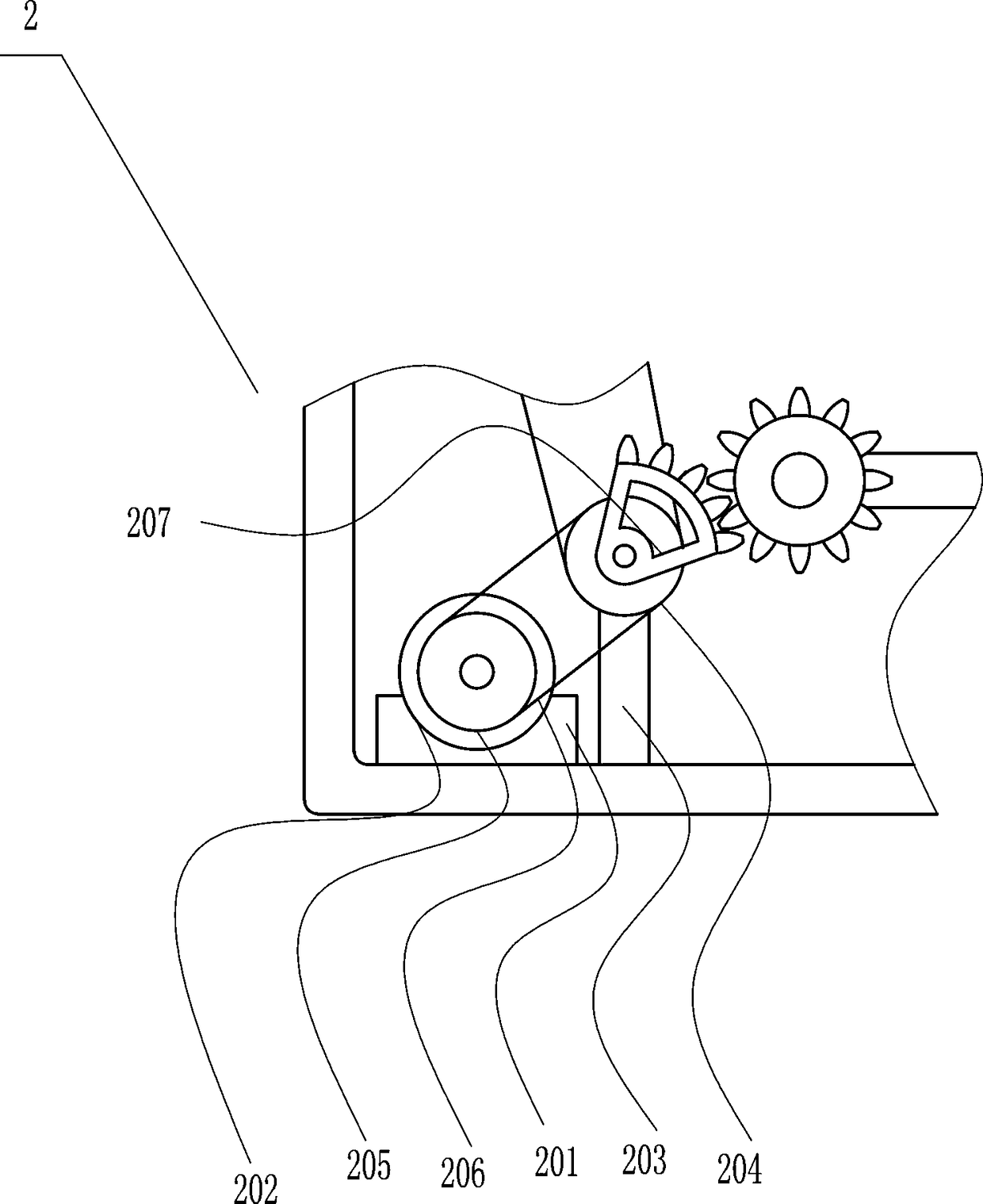 Wood slotting device capable of achieving automatic discharge