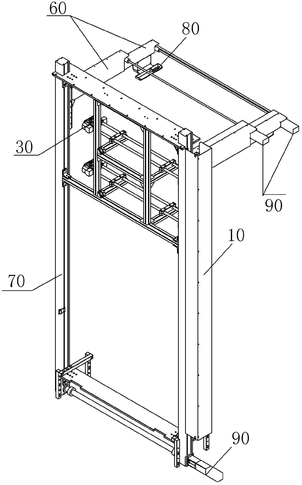 Automatic loading and unloading device for PECVD (plasma enhanced chemical vapor deposition) equipment