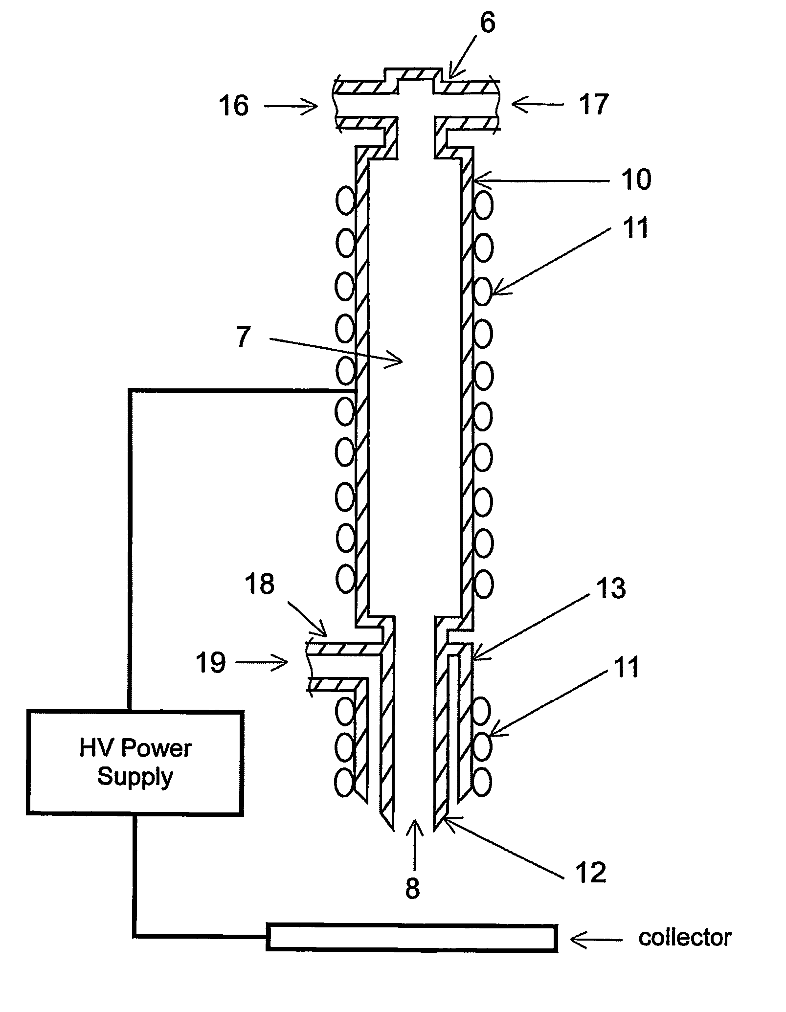 Process of fabricating nanofibers by reactive electrospinning