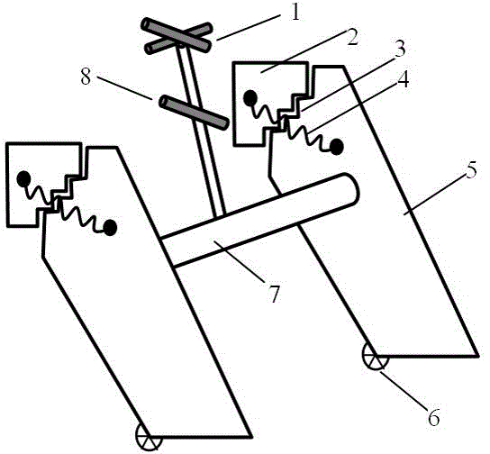 Device for preventing car from slipping backwards on ramp