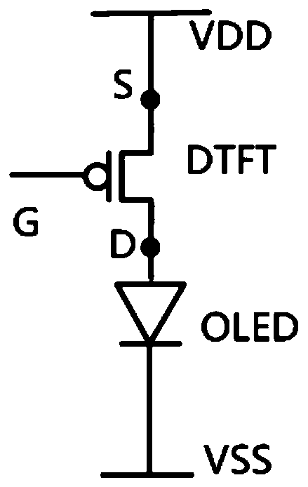 Driving transistor, array substrate and display panel