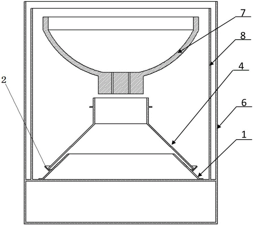 Detachable quenching tank built-in combination type flow guiding cover