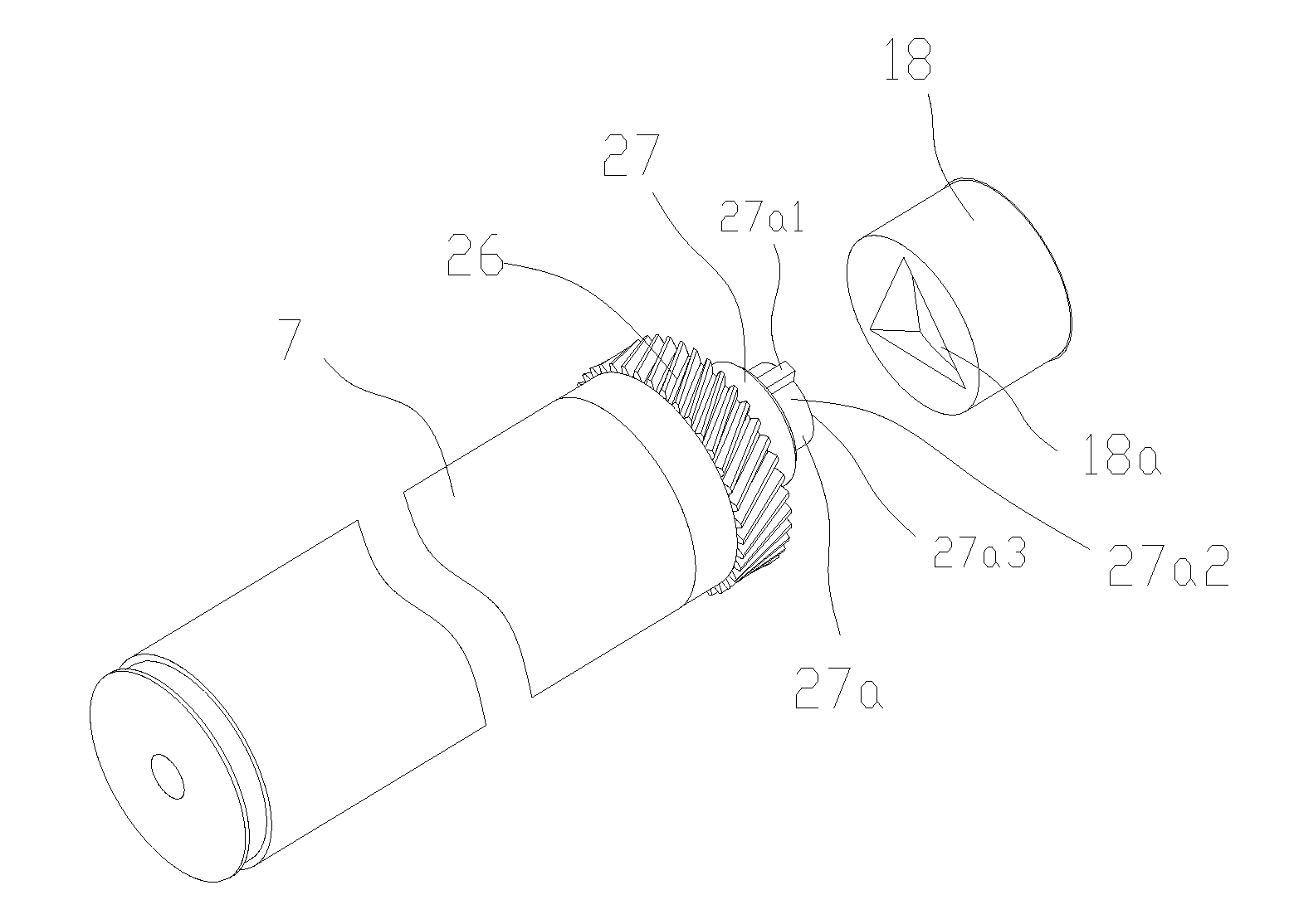 Driving force transmission mechanism and process cartridge containing the same