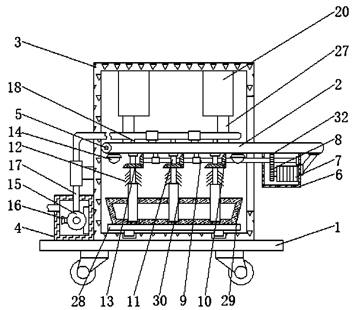 Cleaning and disinfecting device for blood plasma detection test tube