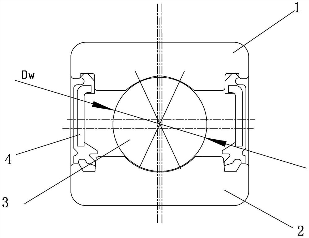 Finishing machining method for peach-shaped groove of four-point contact ball bearing