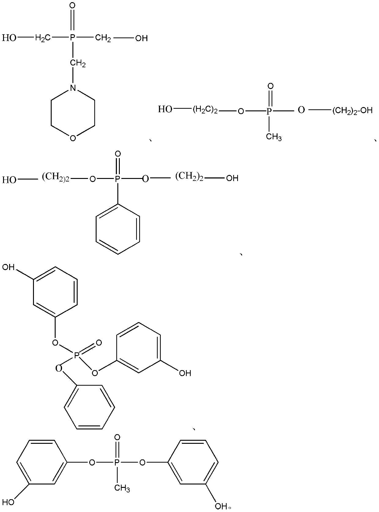 Organophosphorus modified waterborne polyurethane flame retardant coating agent and preparation method thereof