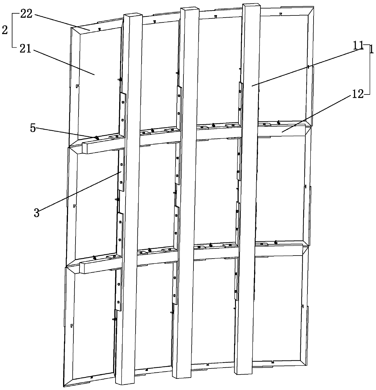 A curved aluminum veneer curtain wall