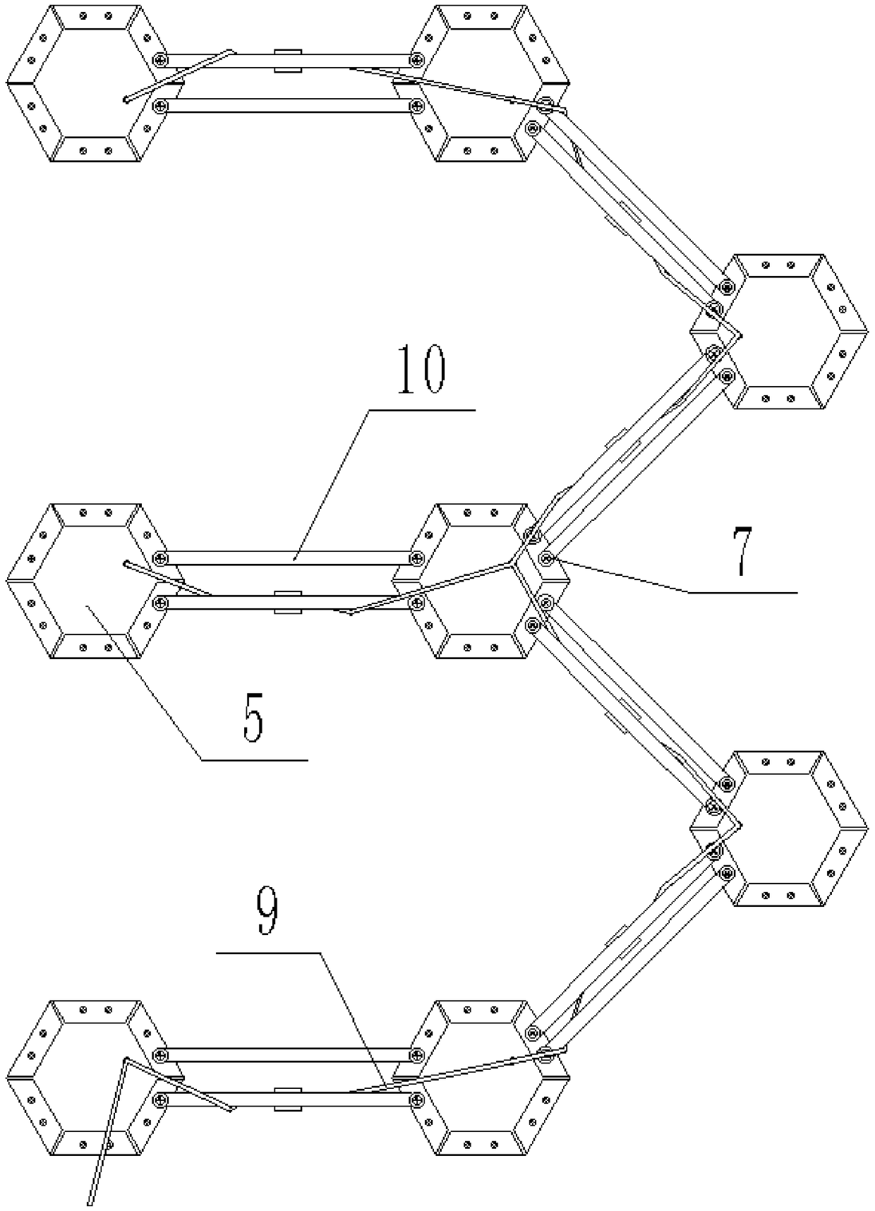 Free assembling device of LED lamp