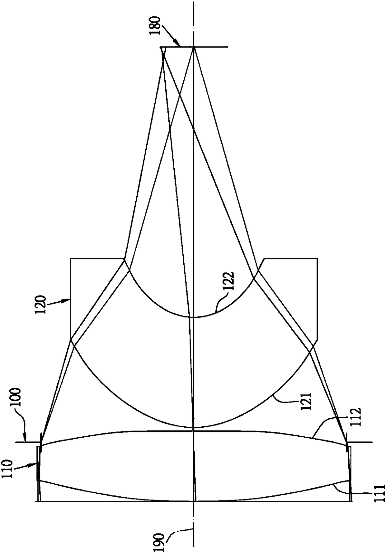 Two-piece infrared single-wavelength projection lens group