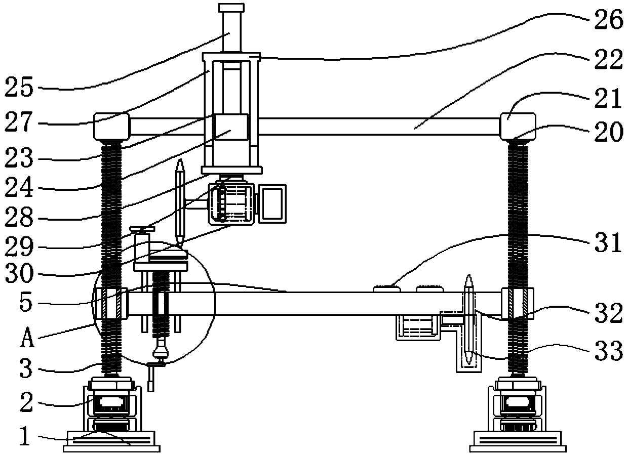 Wearproof cutting device for liquid crystal glass plate processing