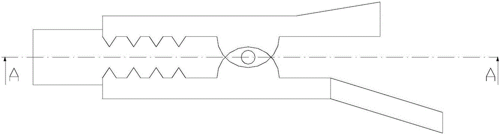 Internal-insertion external-clamping type current test wire clamp