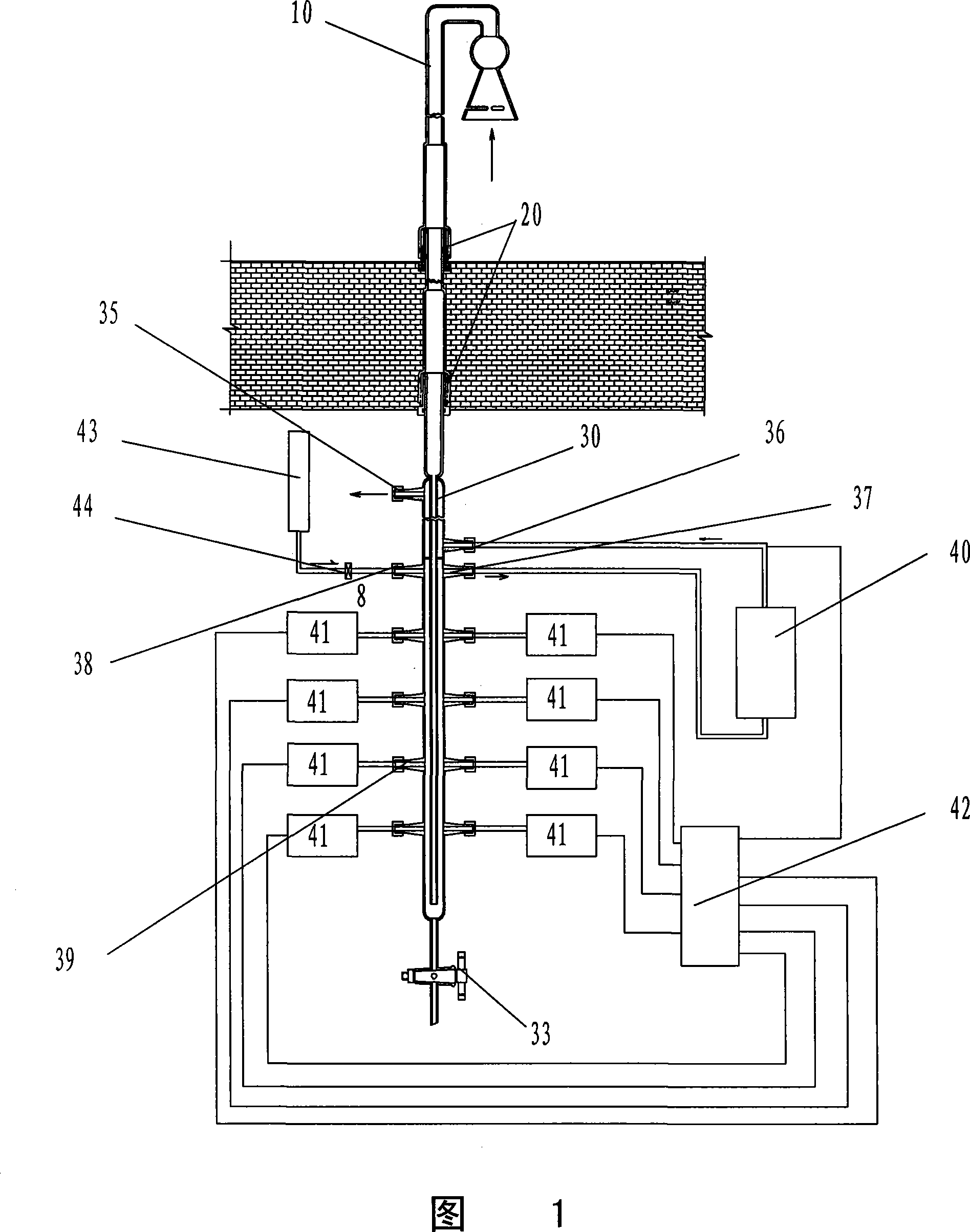 Multi-branch gas sampling pipe