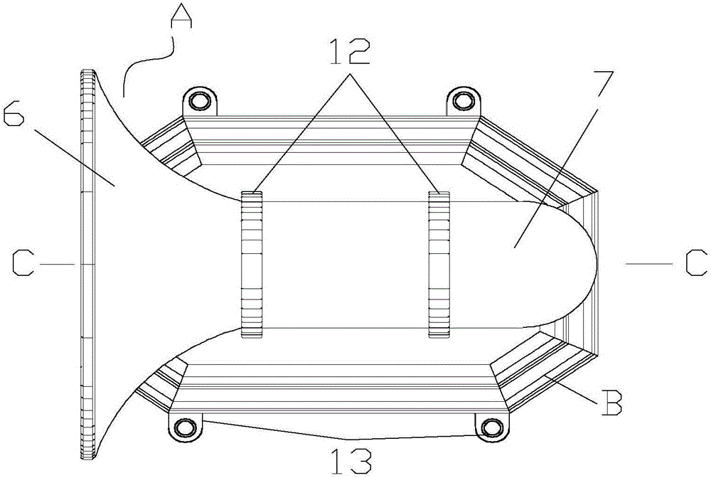 Resonatron superimposed bass sound box and coaxial horn three-frequency division superimposed sound box