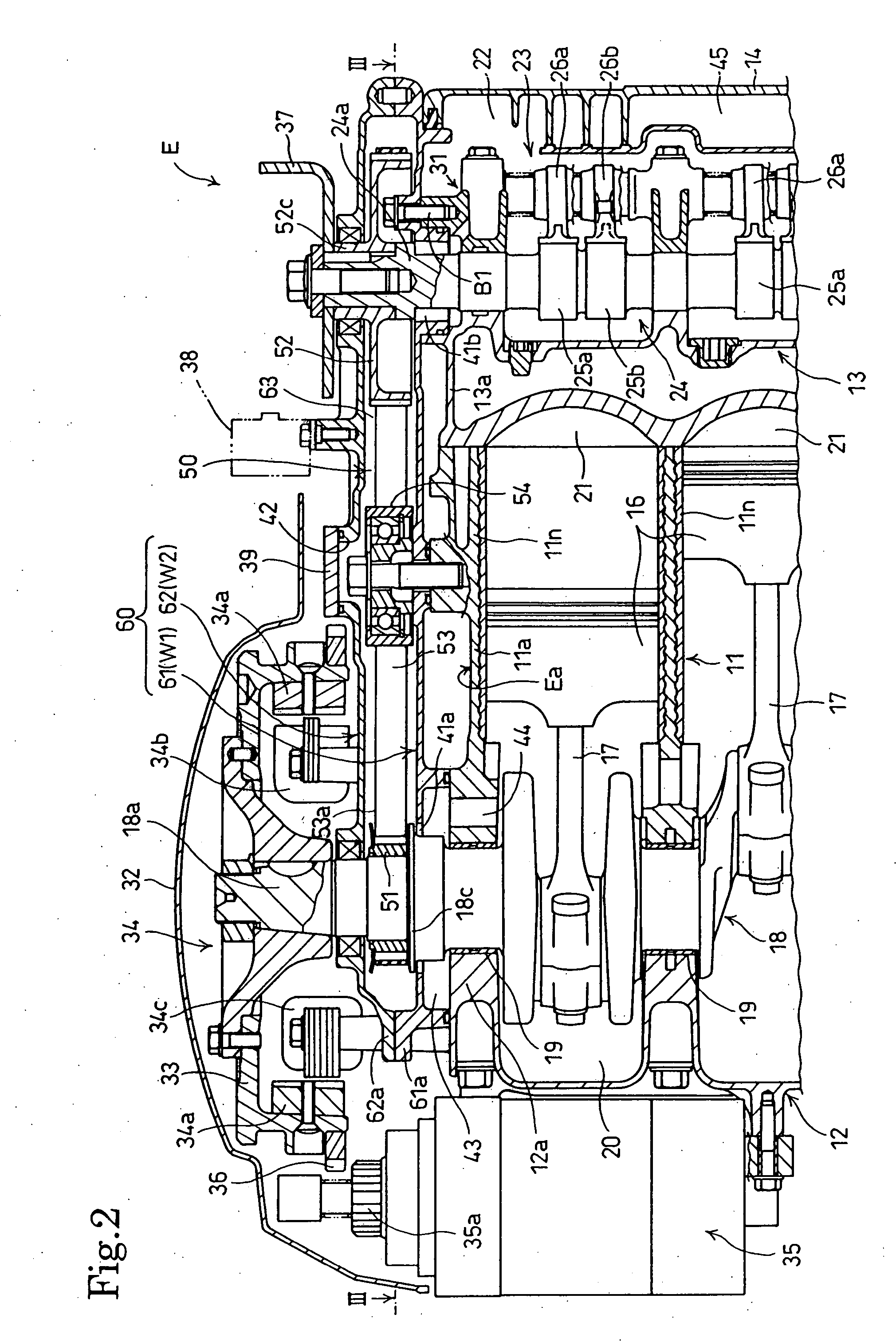 Vertical internal combustion engine provided with belt-drive transmission mechanism