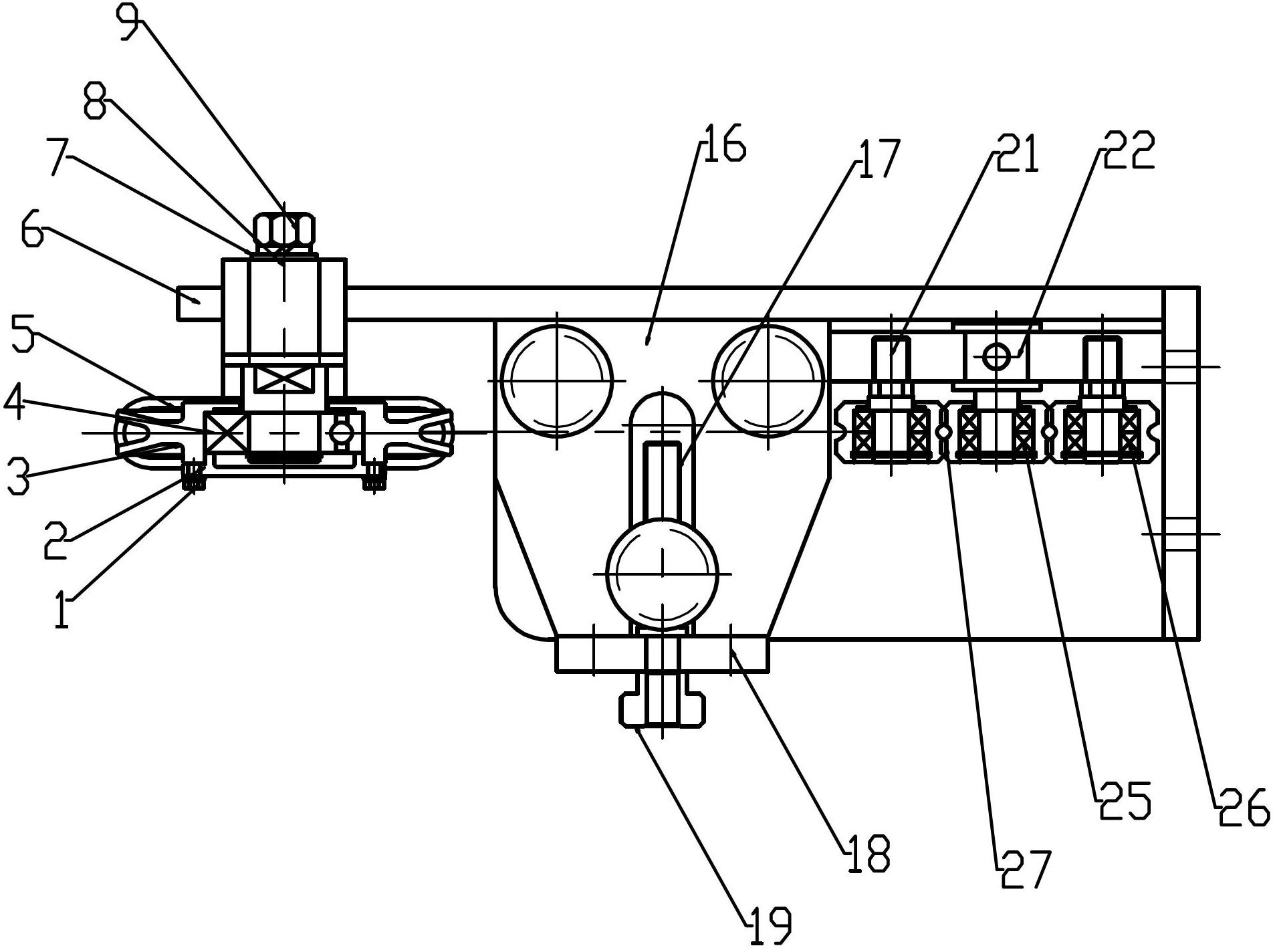 Inlet wire straightening device of headstand type wire winding machine