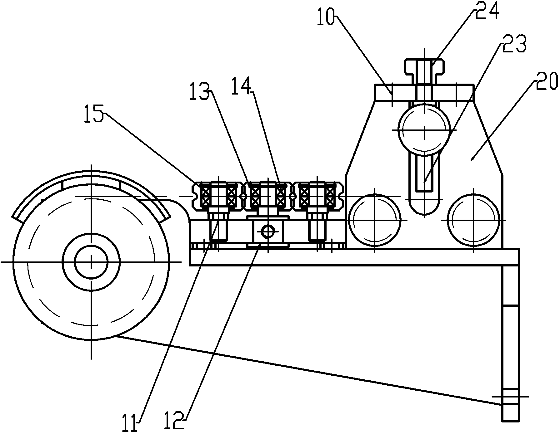 Inlet wire straightening device of headstand type wire winding machine