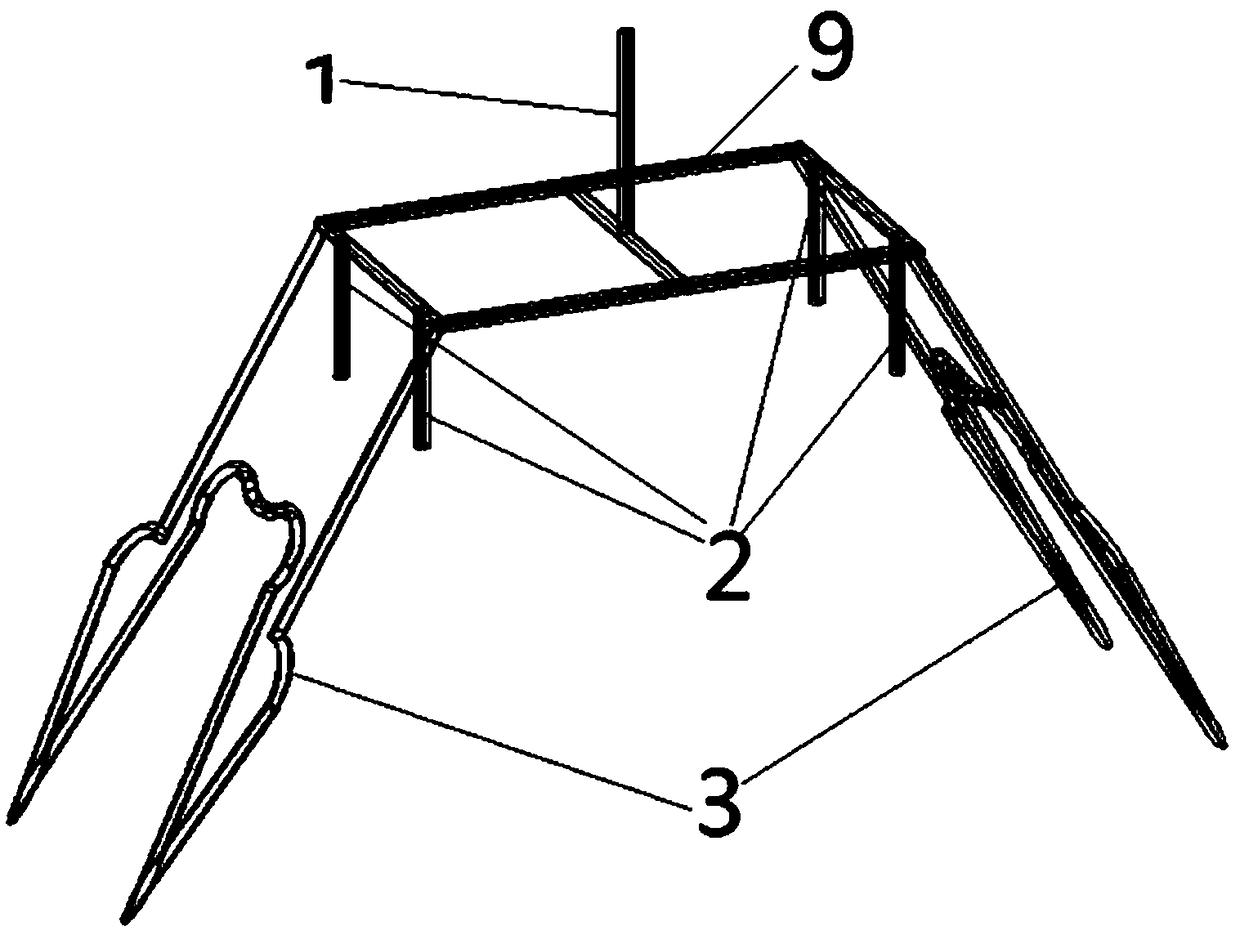 A method of using a wire-frame-shaped hexagonal screw clamping tool for installing an air conditioner