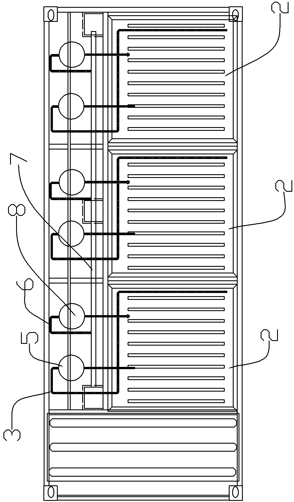 Water resistor for load test in generator and generator load testing device