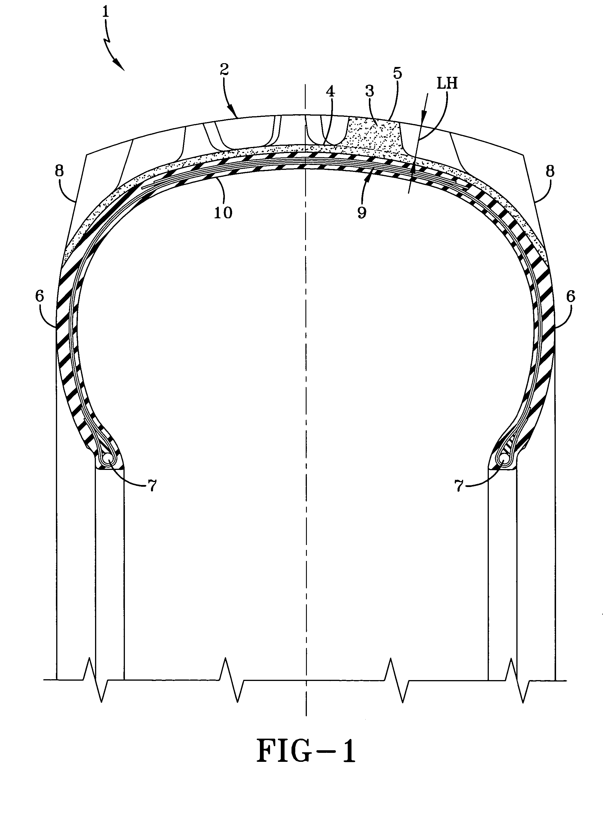 Tire with shock absorbing closed cell rubber tread of spaced apart lugs