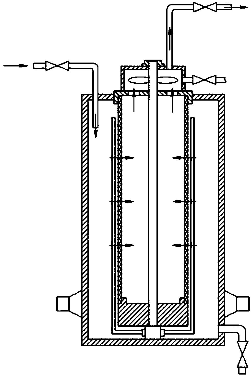 Ultrasonic backwashing filter device for sewage treatment