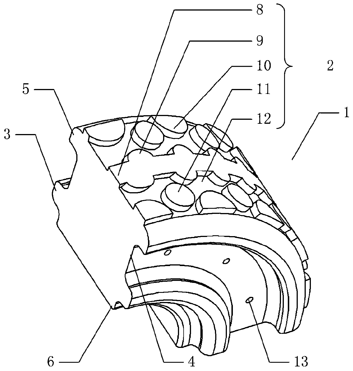 Damping and noise-reducing solid tire and preparation method thereof