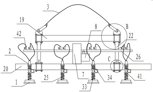 Vacuum adsorption lifting appliance and use method thereof