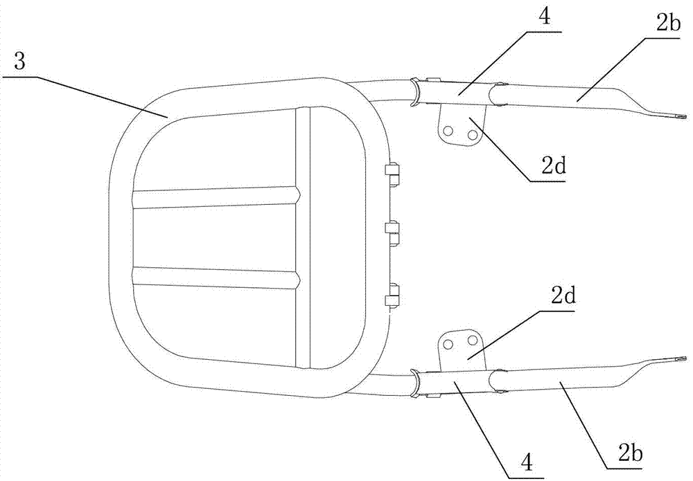 Rear storage rack assembly for motorcycle