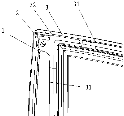 Connection corner structure for automobile window frame sealing bar