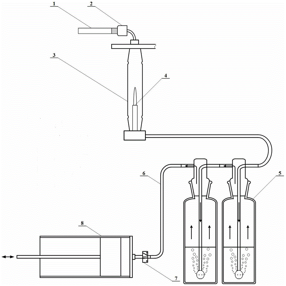 Method for detecting content of selenium in cigarette mainstream smoke