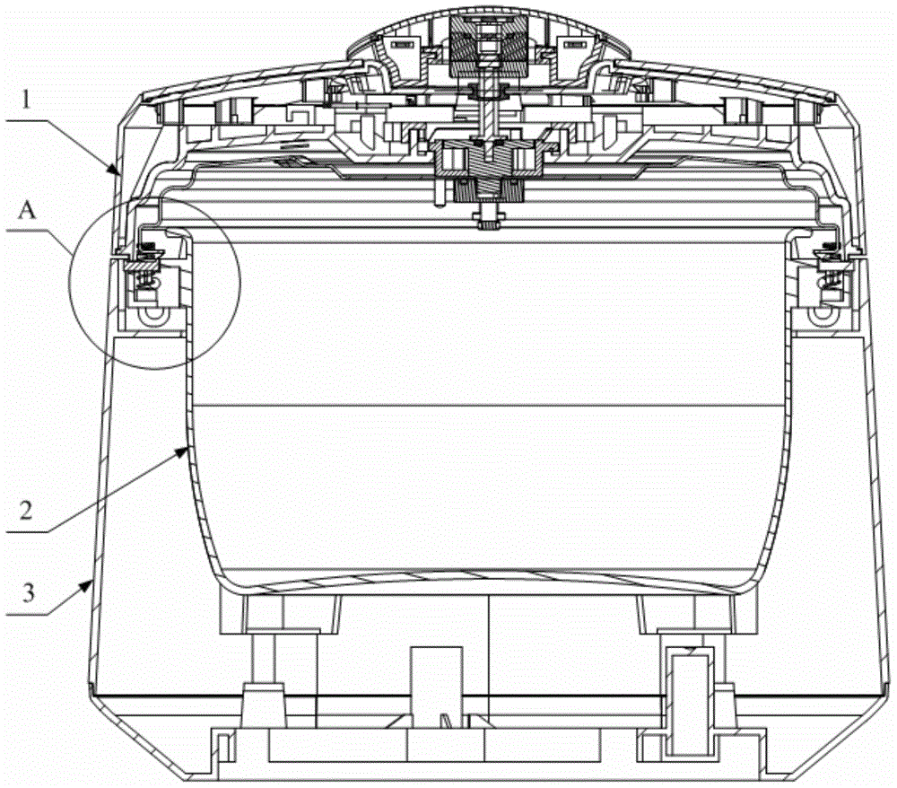 Electric pressure cooker and inner pot handle structure thereof