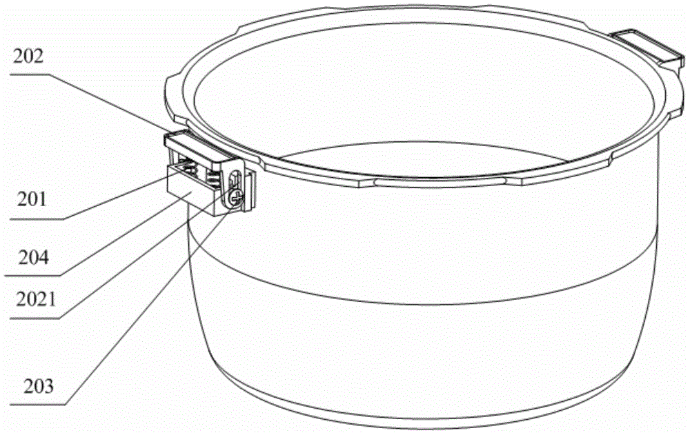 Electric pressure cooker and inner pot handle structure thereof