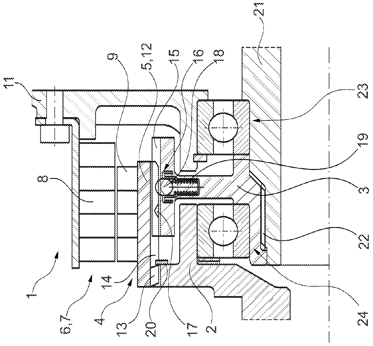 Clutch unit for a powertrain with an interlocking clutch, and hybrid module with a clutch unit acting as a disconnect clutch