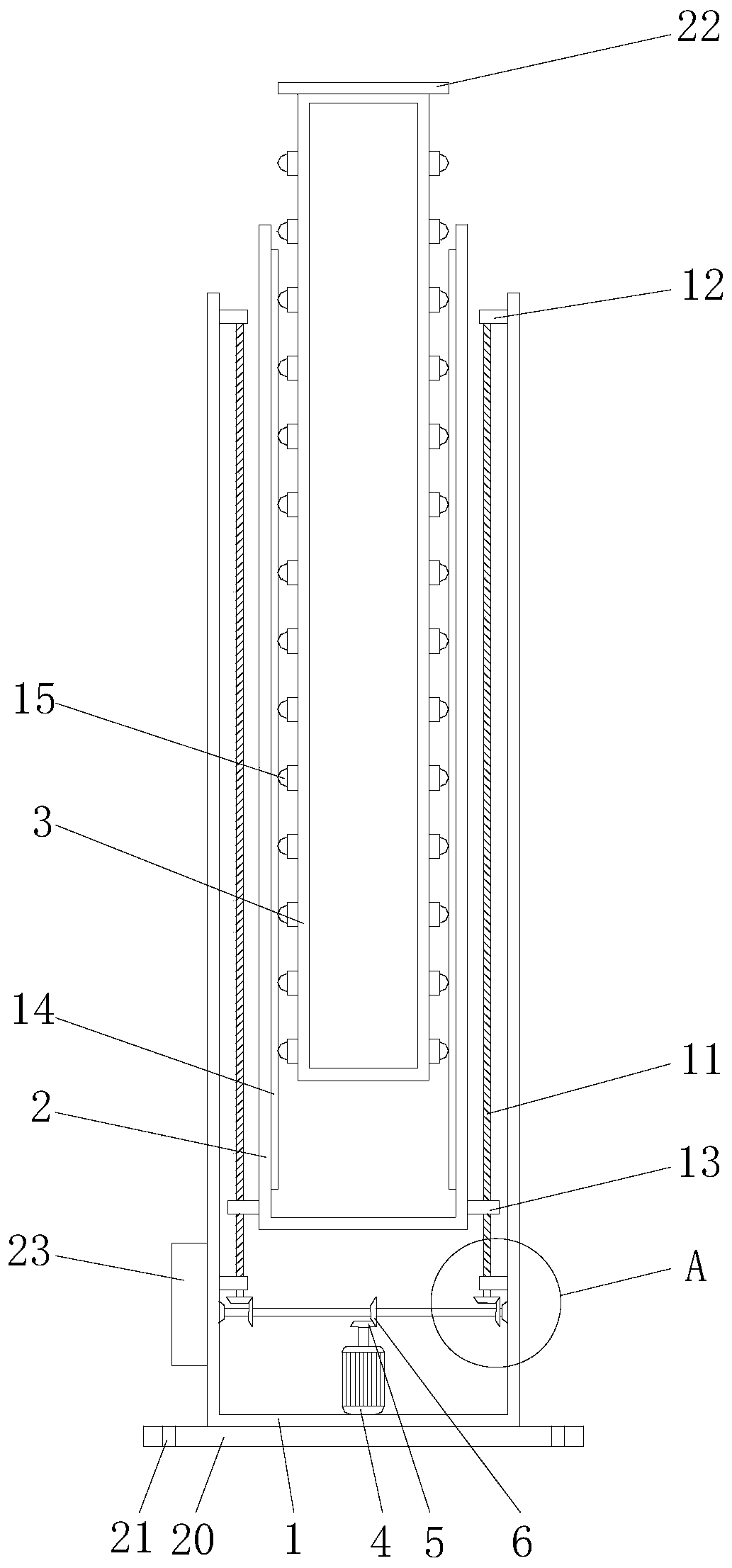 Retractable CT (Computerized Tomography) measuring rod and measuring method thereof