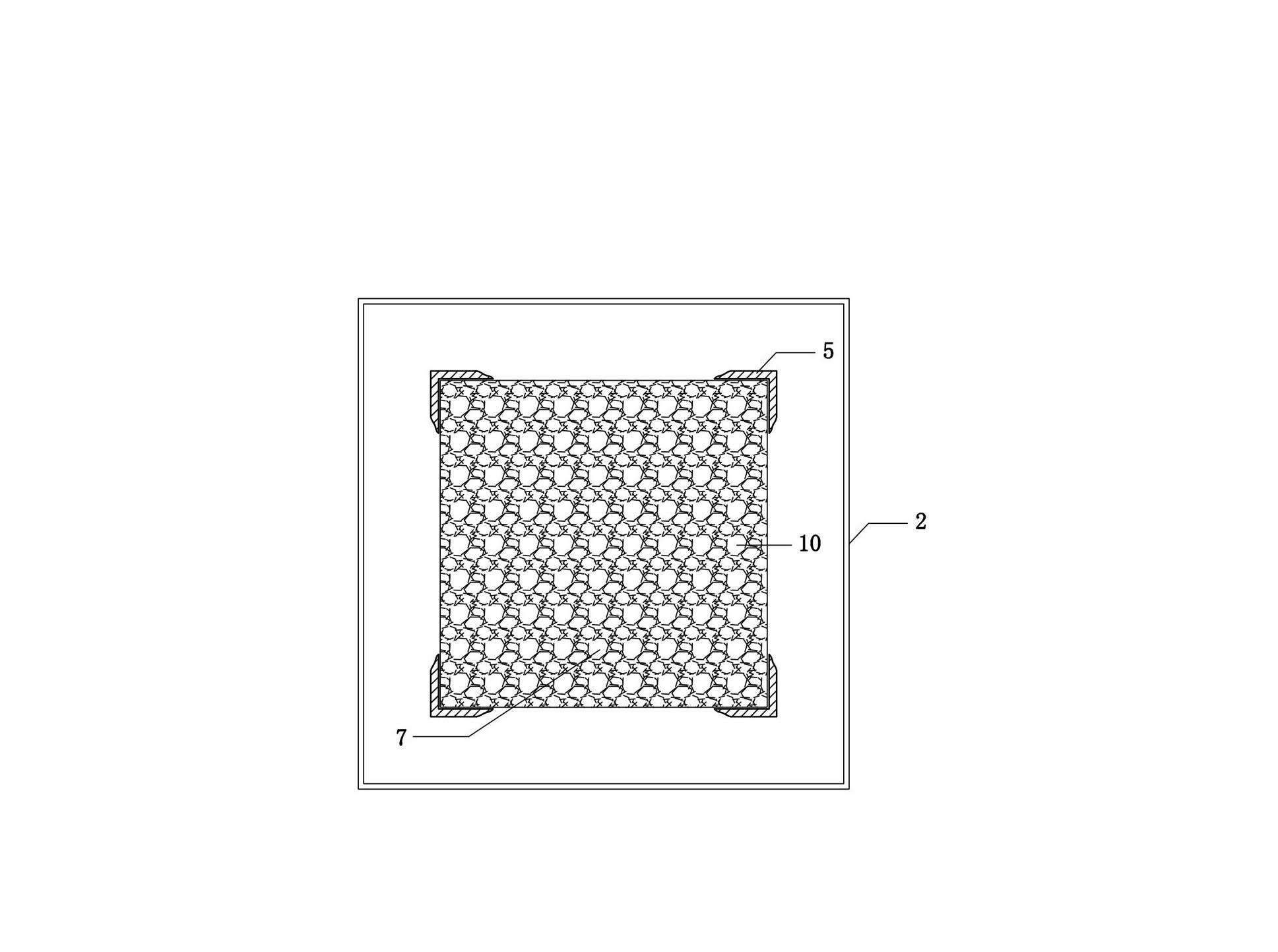 Testing device and evaluating method for water stability of water-permeable bituminous mixture