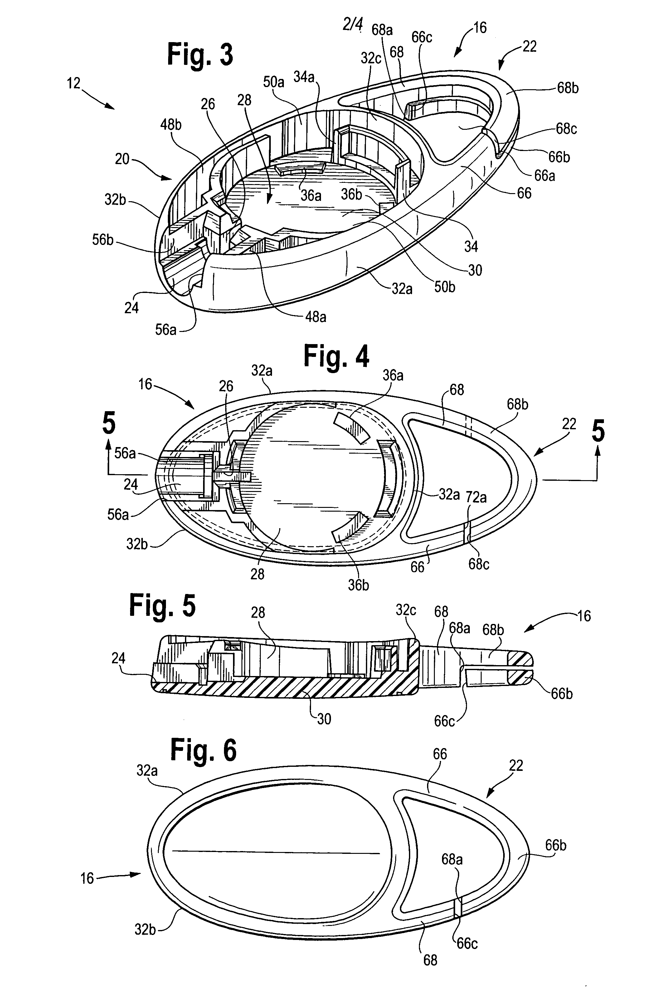 Miniature LED flashlight having split ring