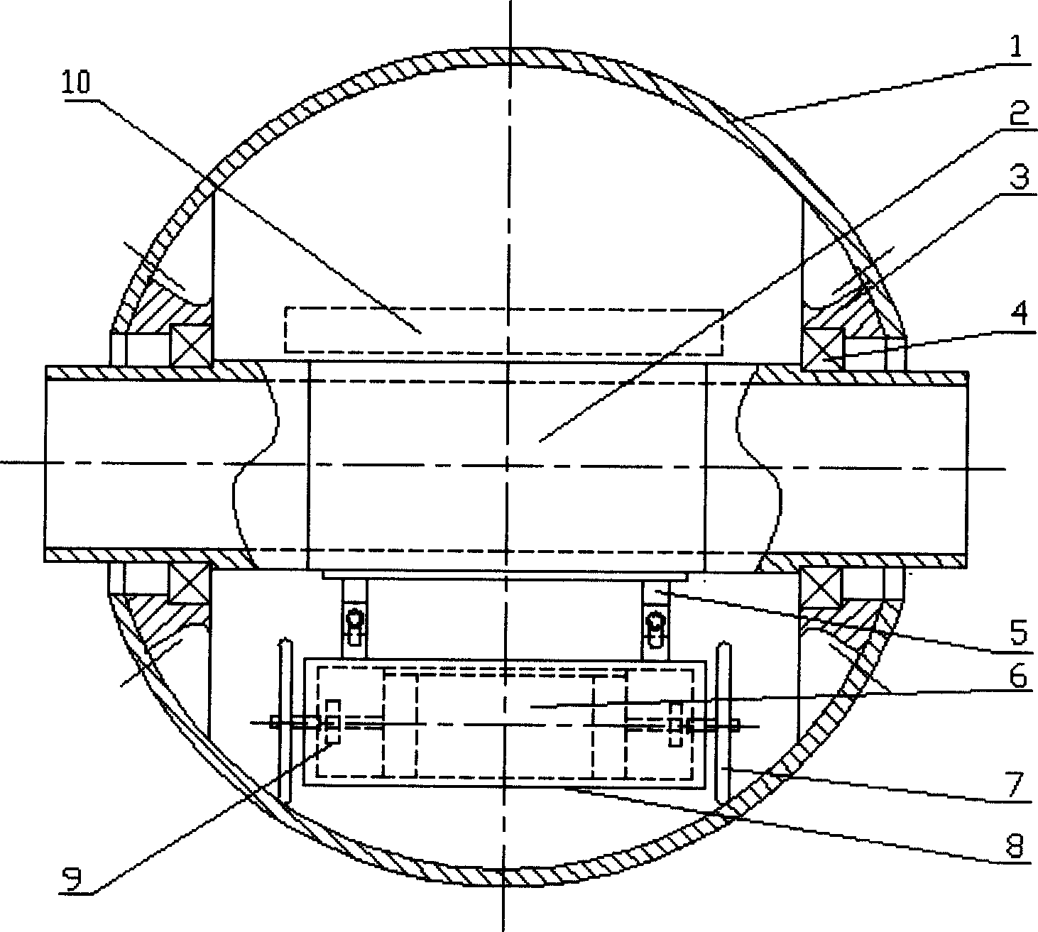 Spherical detection robot