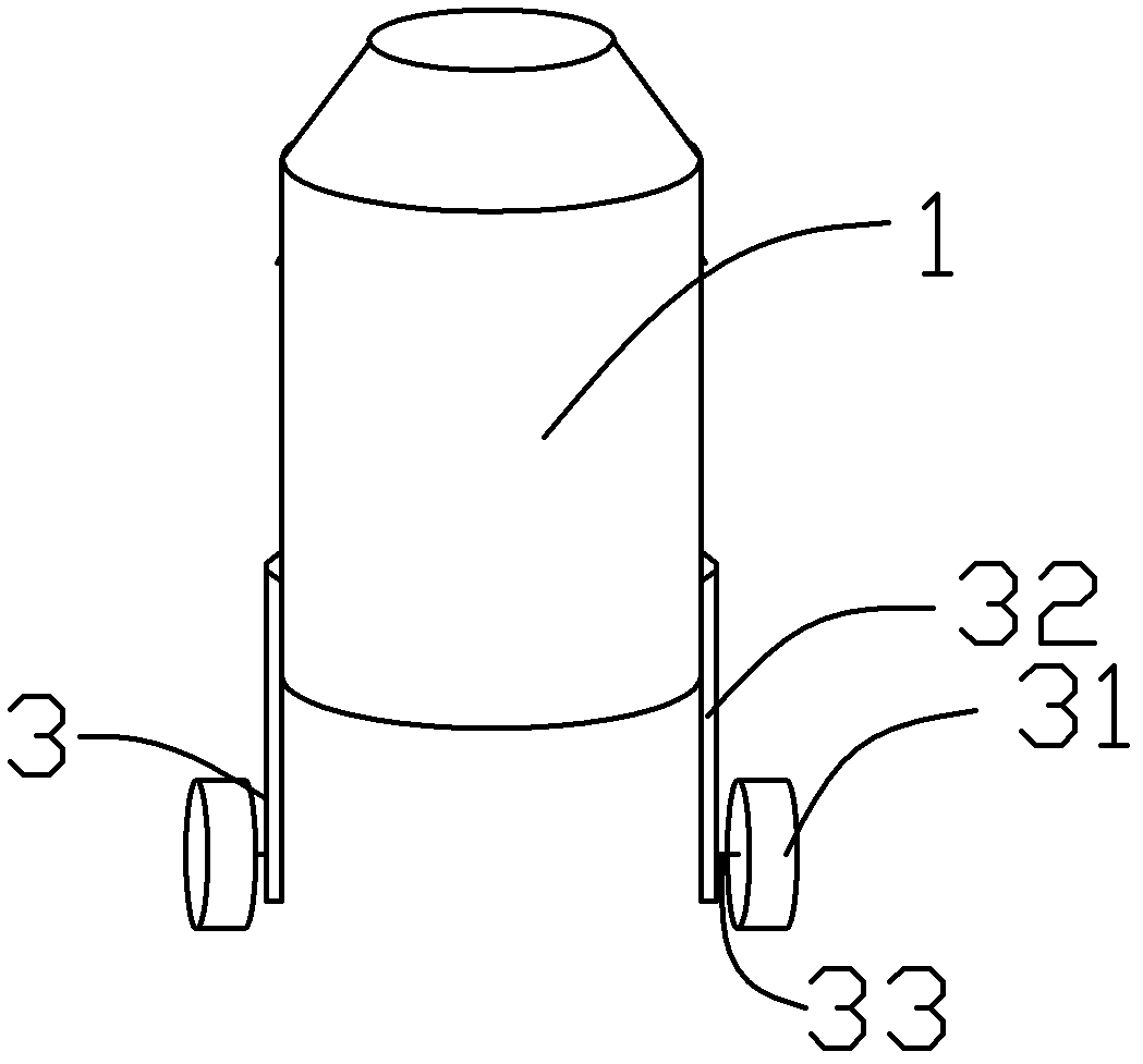 Moxibustion stick fixing device with rollers